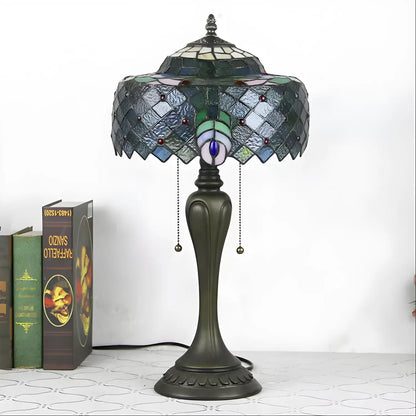 Vintage Tiffany Lampskärmar i Påfågelsglasarbete