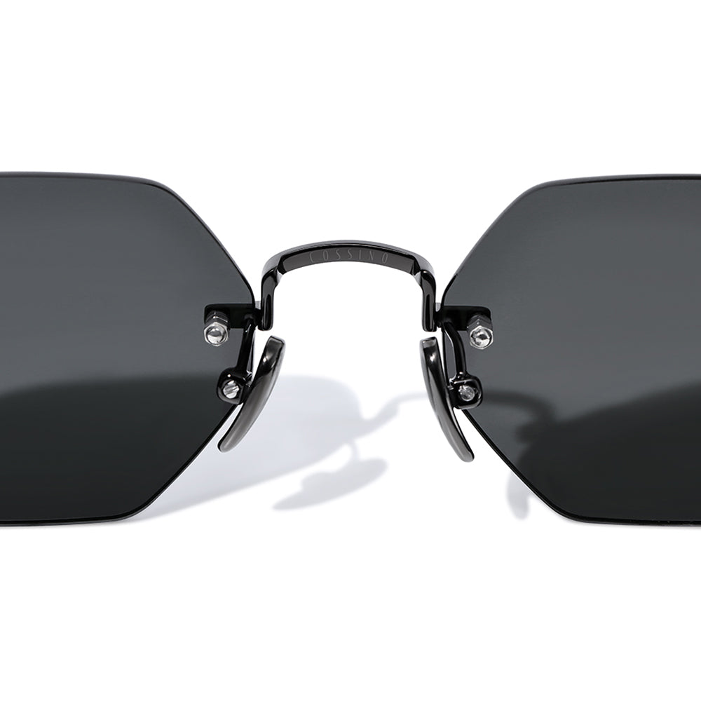Lunettes de soleil sans monture hexagonales Vonne Daybreaker