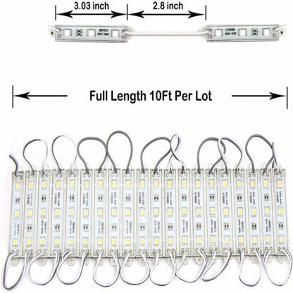 Vattentät modul LED-ljusslinga med 60 LED-lampor och 10ft kabel