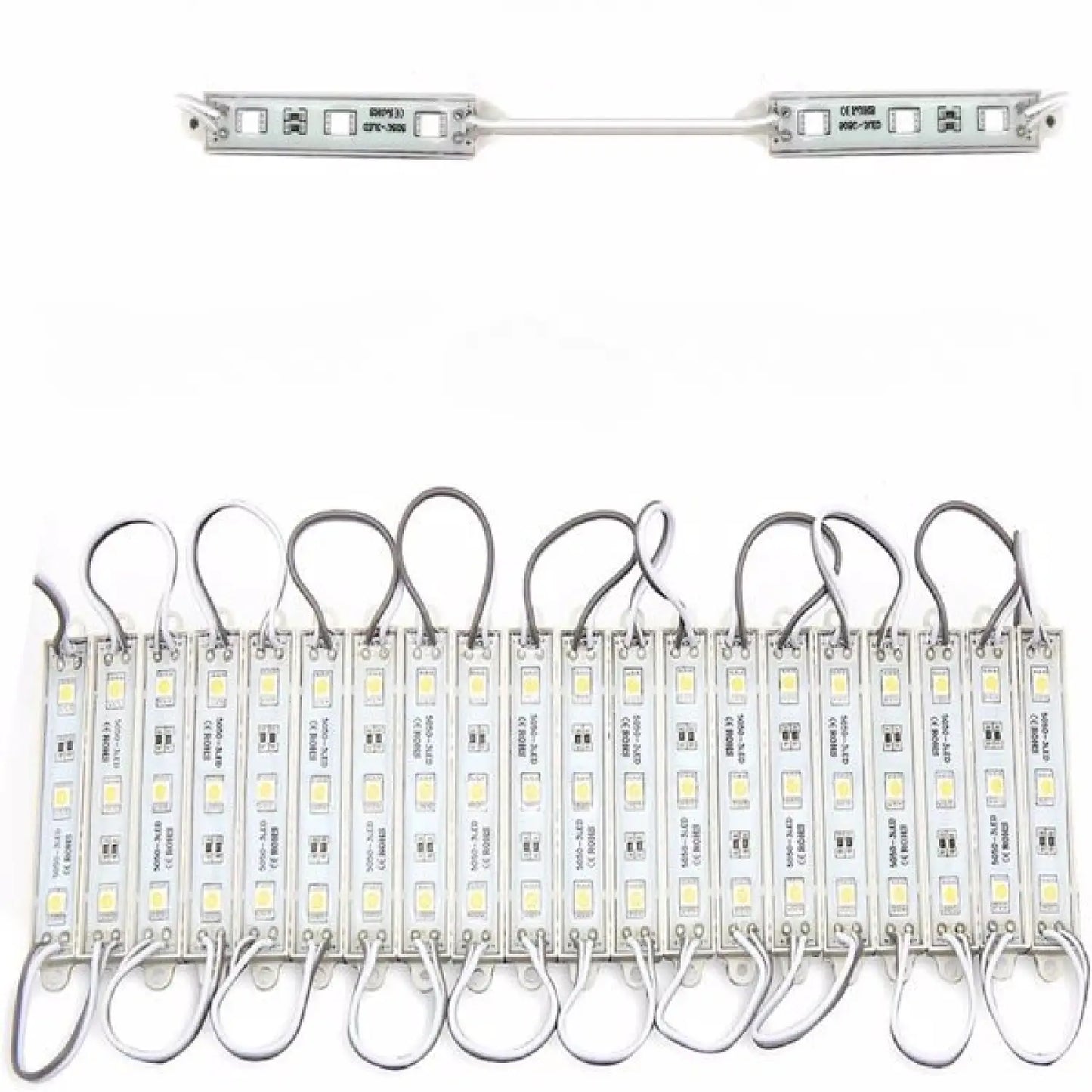 Vattentät modul LED-ljusslinga med 60 LED-lampor och 10ft kabel