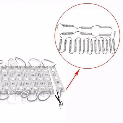 Vattentät modul LED-ljusslinga med 60 LED-lampor och 10ft kabel