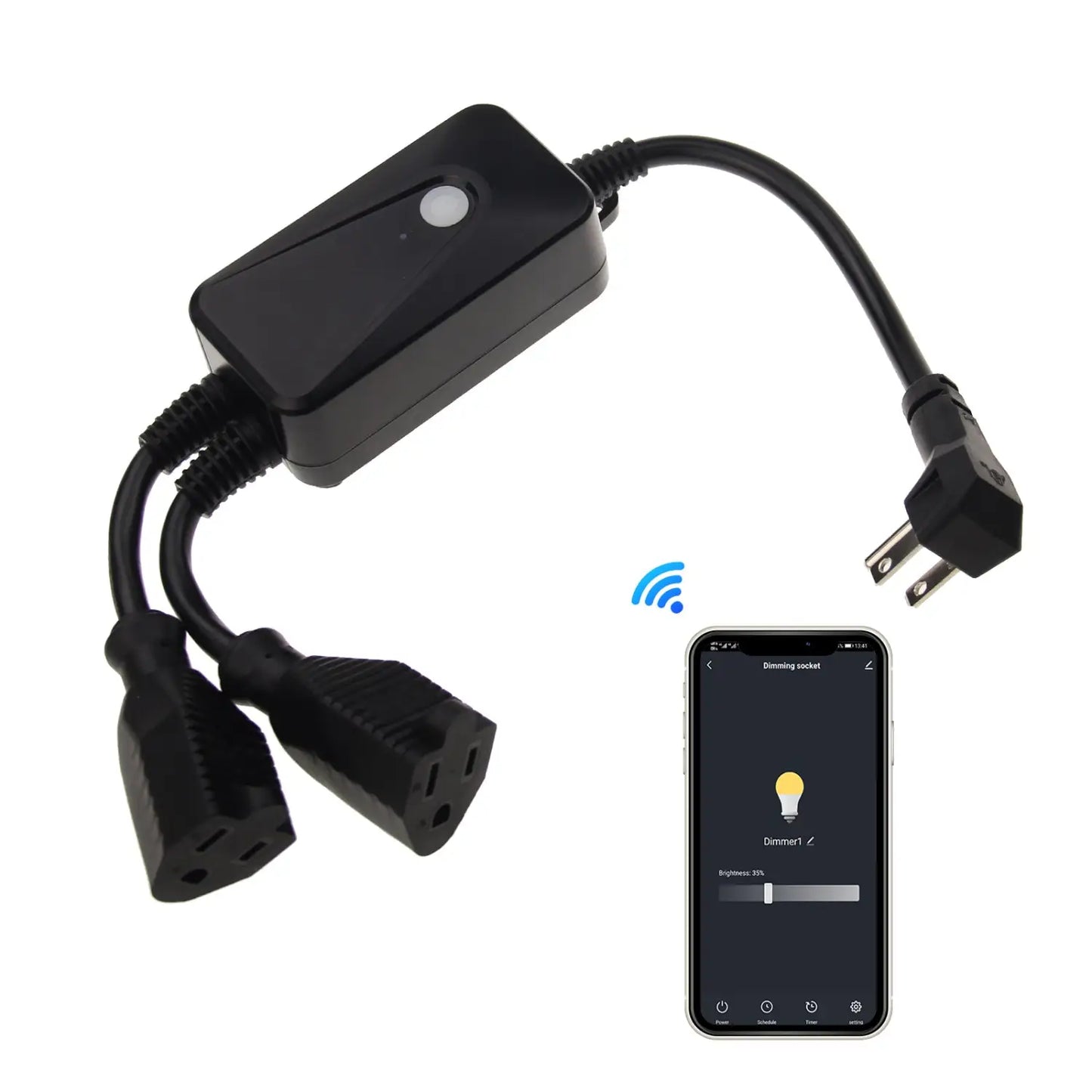 Vattentät Smart Wifi Dimmerkontakt 400W