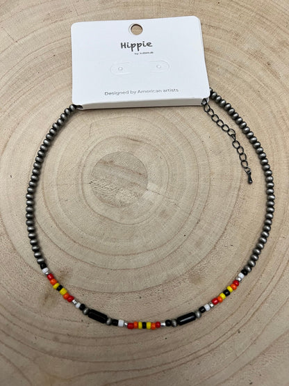 Zachodni Cylinder Seed Beed Choker - 15 cali + 3