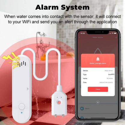 WiFi Vattennivåsensor & Läckagealarm för Hem Säkerhet – Tuya Smart