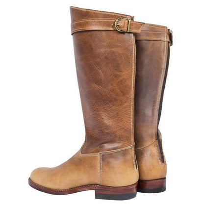 Damenstiefel aus Leder, hoch