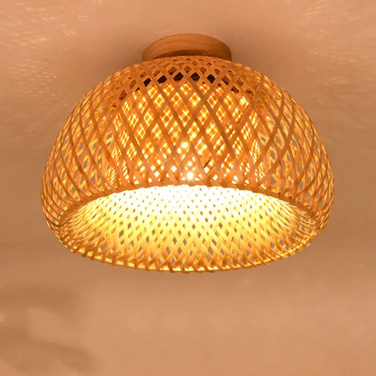 Trälampa för tak med unik design för modern hemmabelysning
