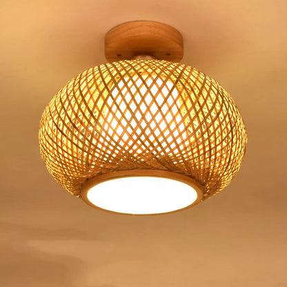 Trälampa för tak med unik design för modern hemmabelysning