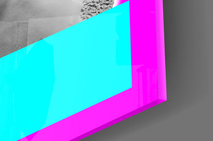Szklana dekoracja ścienna Vaporwave Venus w stylu Op Art