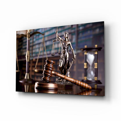 Gavel Of Justice Glass Wall Art