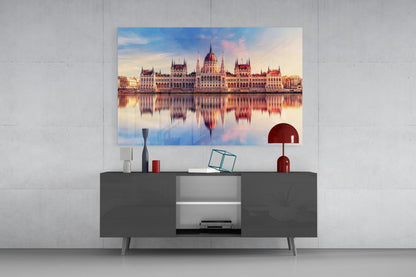 Hungarian Parliament Building Glass Wall Art