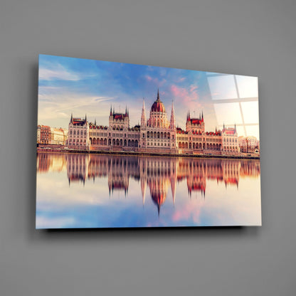 Hungarian Parliament Building Glass Wall Art