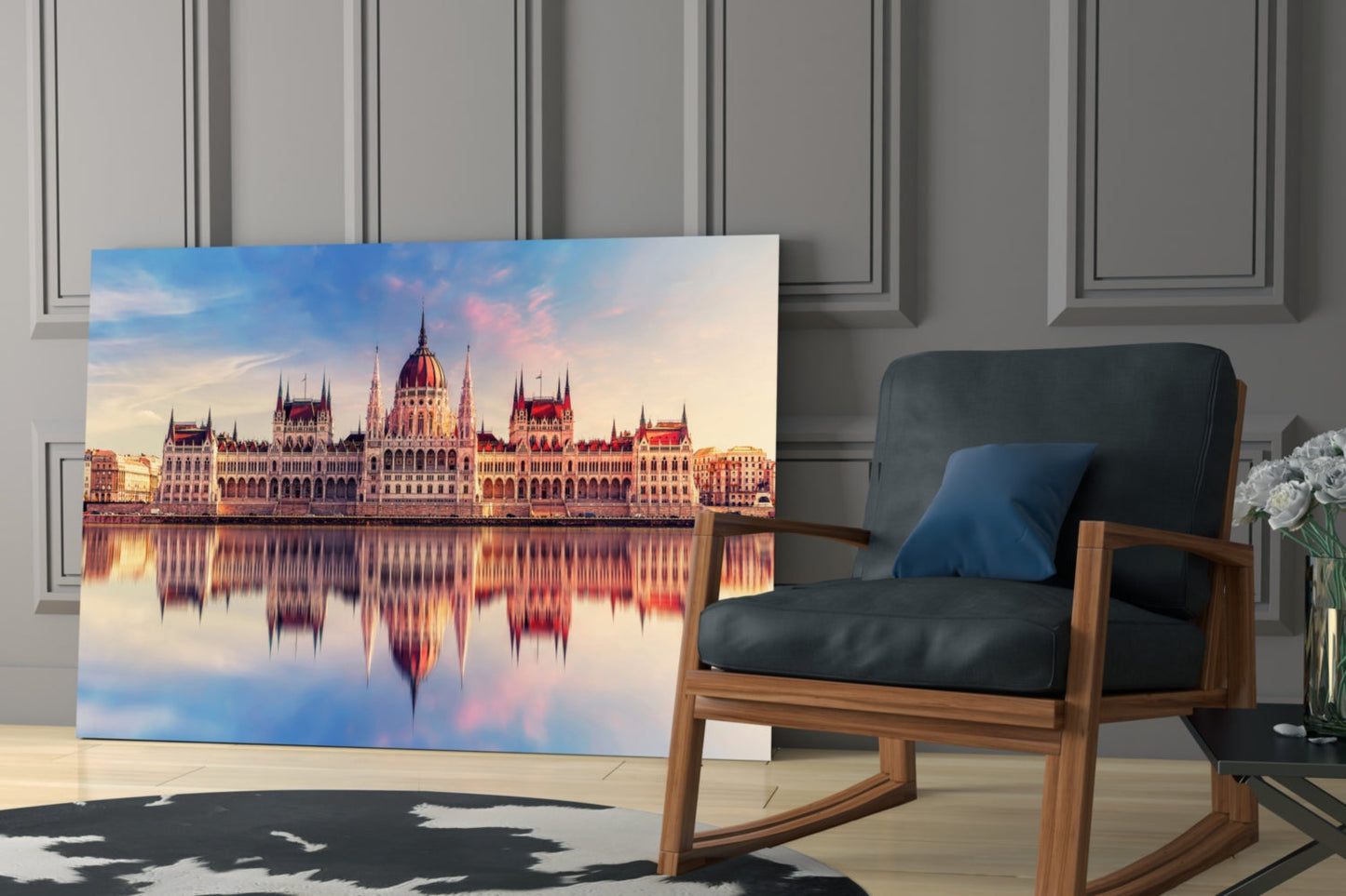 Hungarian Parliament Building Glass Wall Art