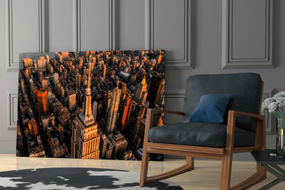 New York Glass Wall Art