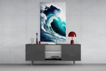Waves Glass Wall Art