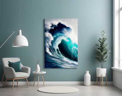 Waves Glass Wall Art