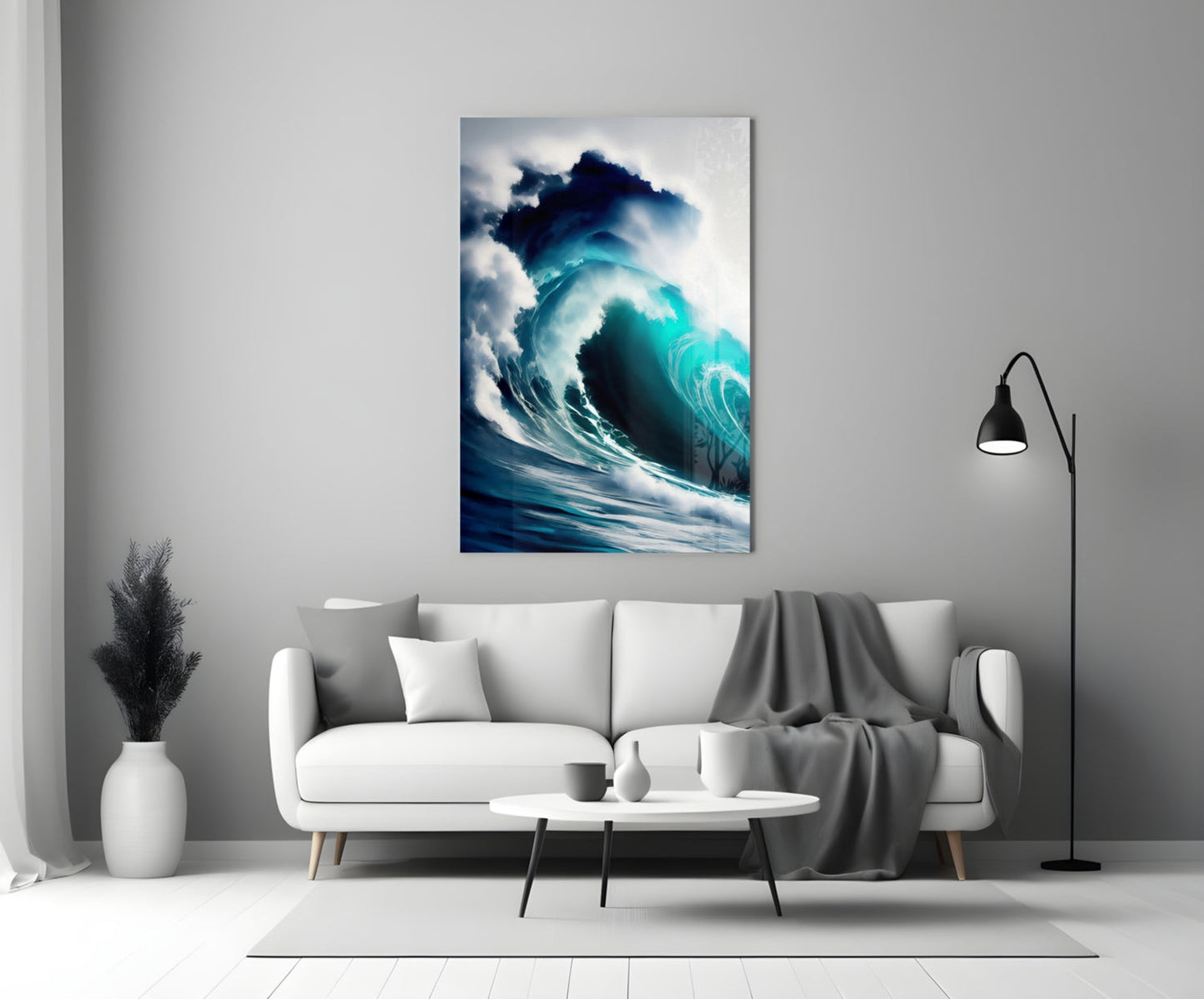 Waves Glass Wall Art