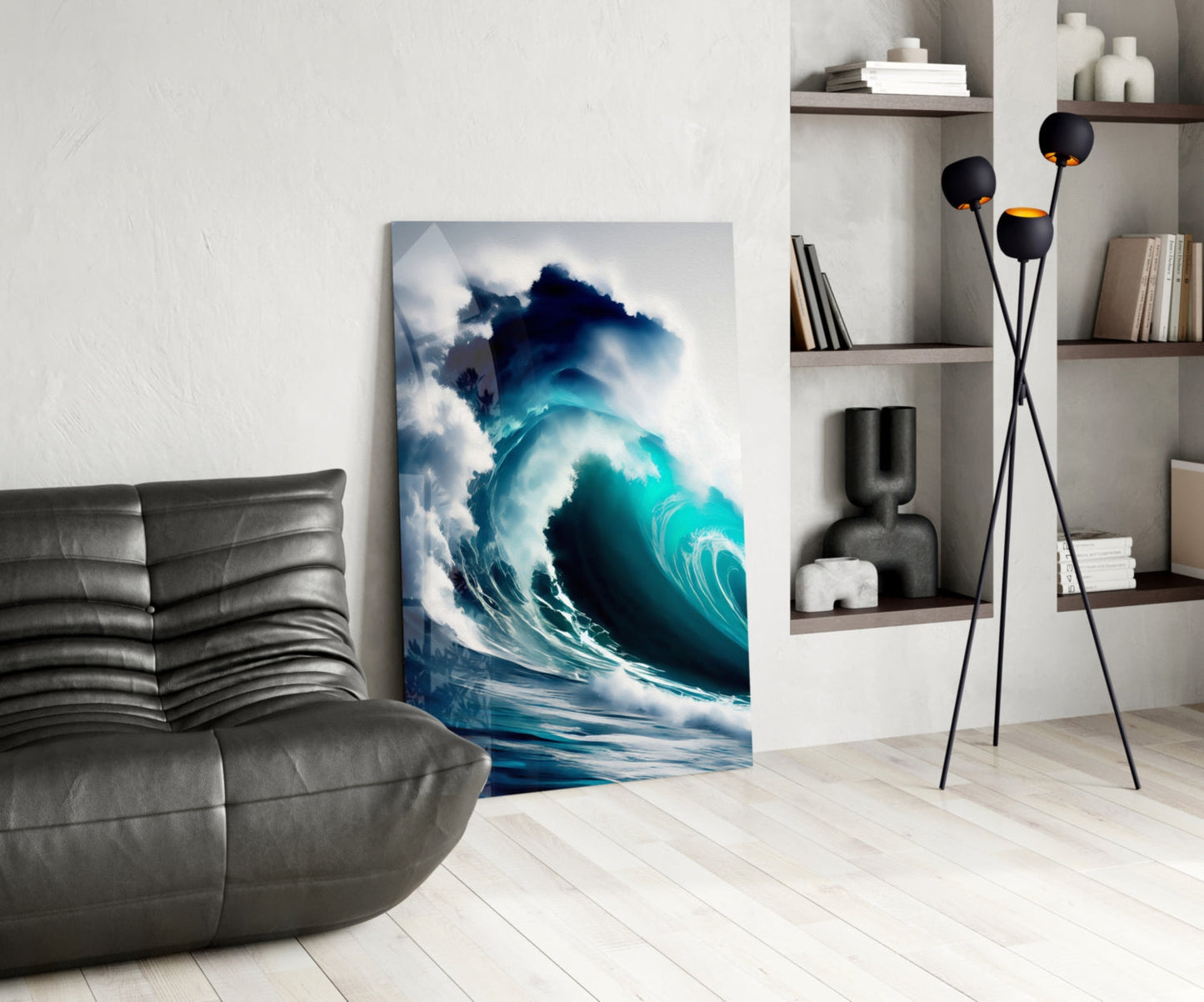 Waves Glass Wall Art