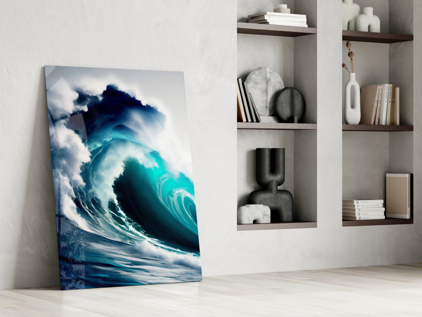 Waves Glass Wall Art