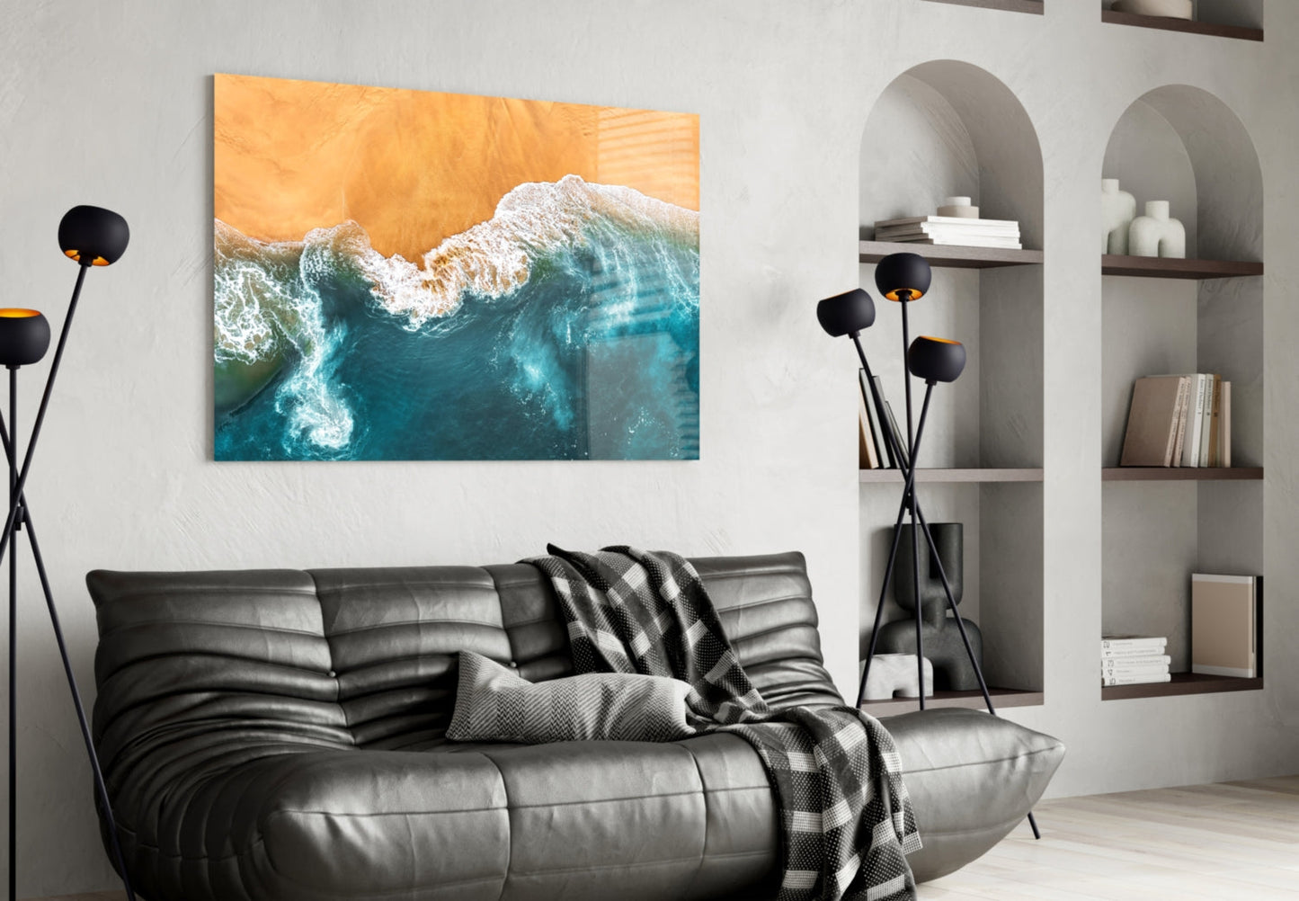 Waves Glass Wall Art