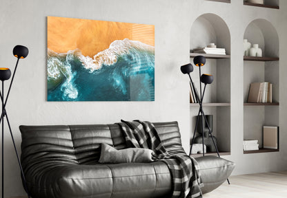 Waves Glass Wall Art
