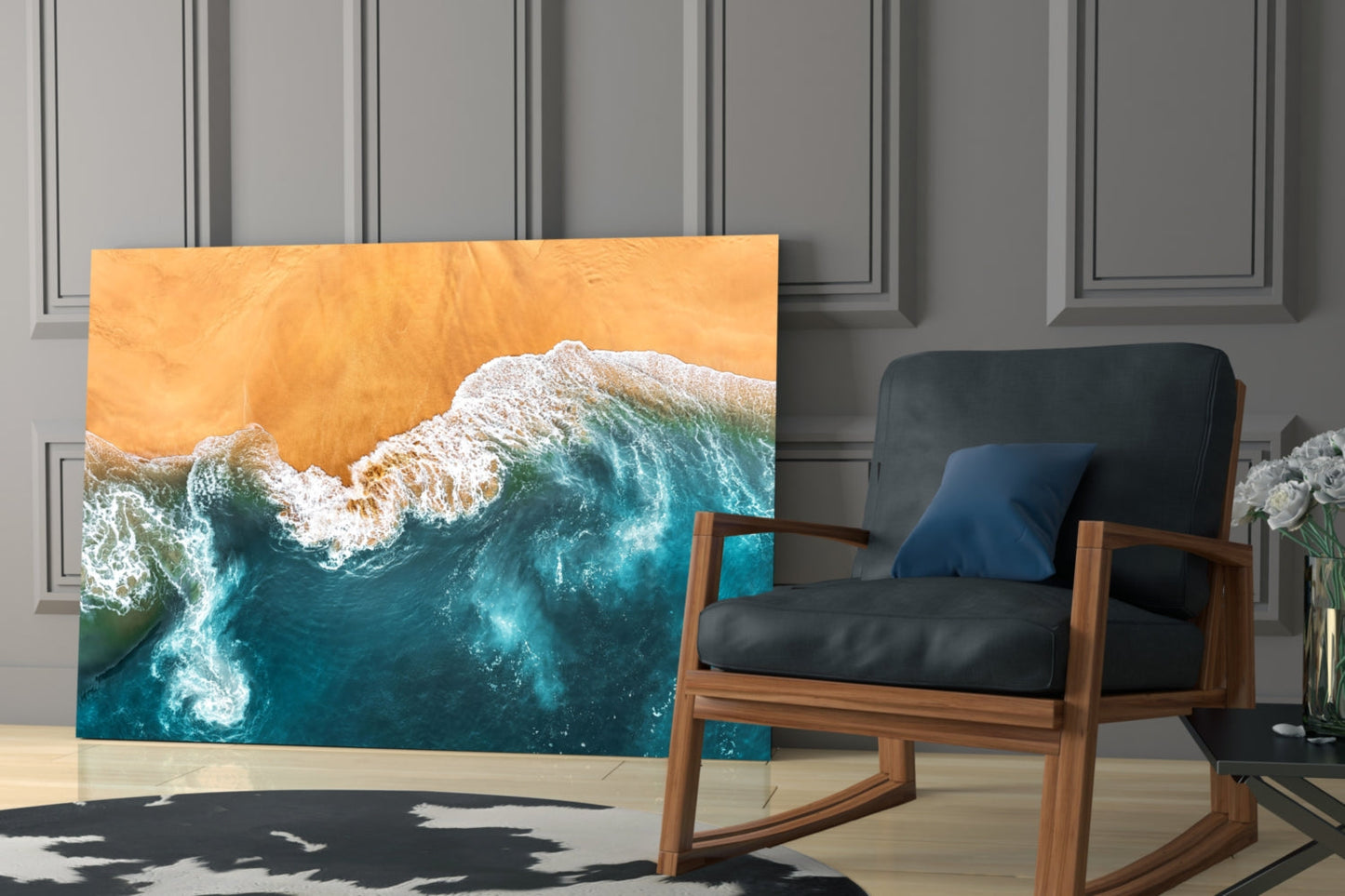 Waves Glass Wall Art
