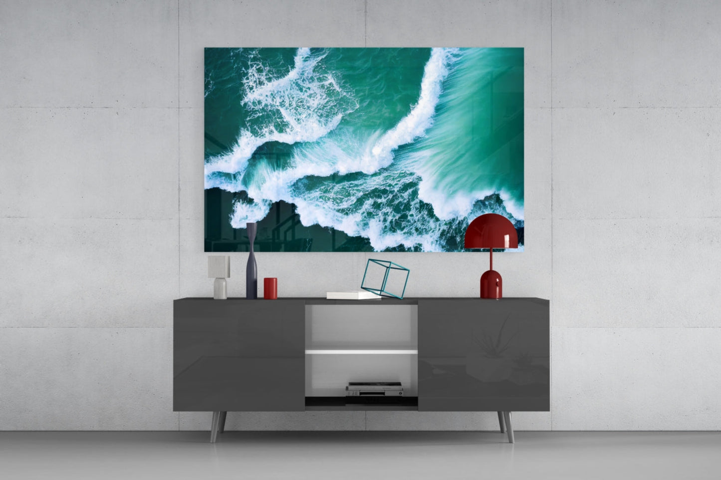 Waves Glass Wall Art