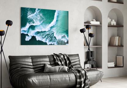 Waves Glass Wall Art