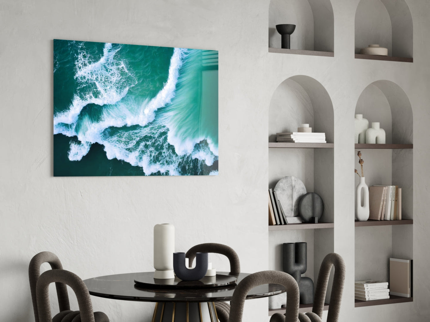 Waves Glass Wall Art