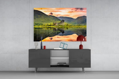 Loch Birch Scotland Glass Wall Art