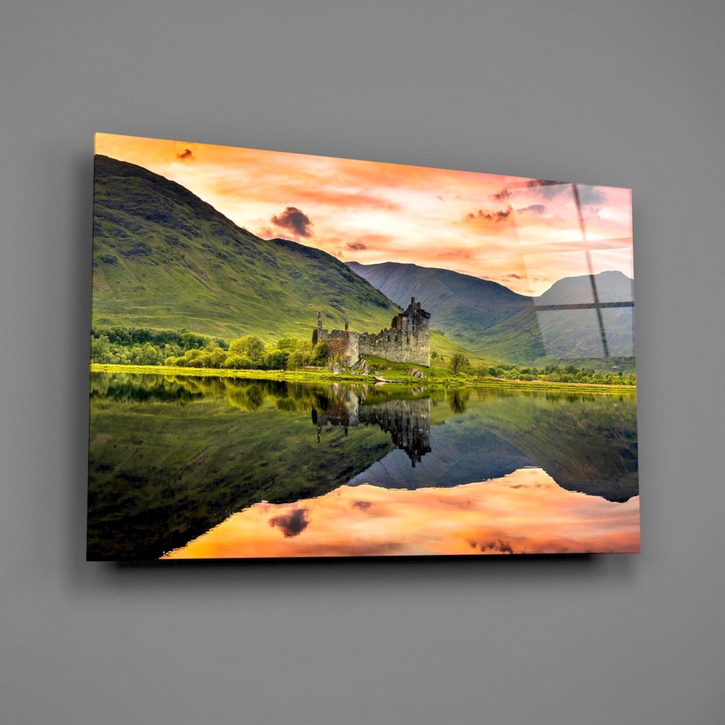 Loch Birch Scotland Glass Wall Art