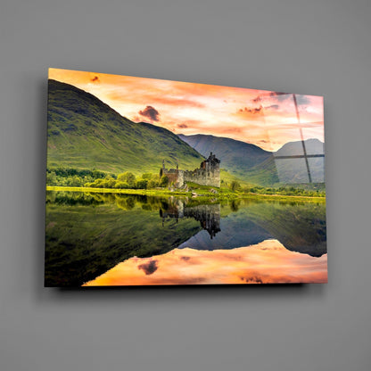 Loch Birch Scotland Glass Wall Art