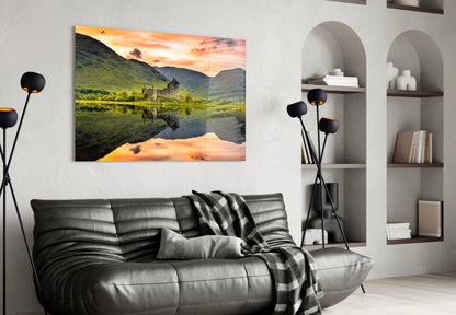 Loch Birch Scotland Glass Wall Art