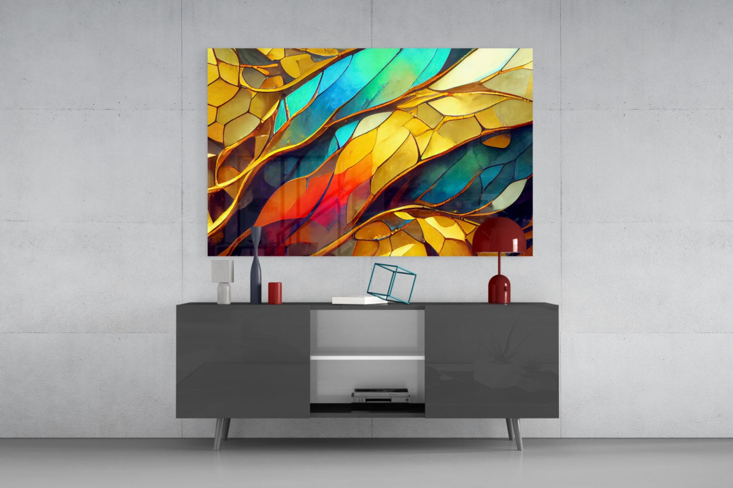 Abstract Art Glass Wall Art