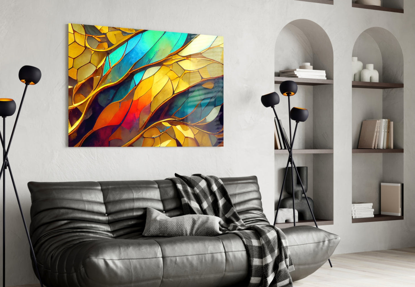 Abstract Art Glass Wall Art
