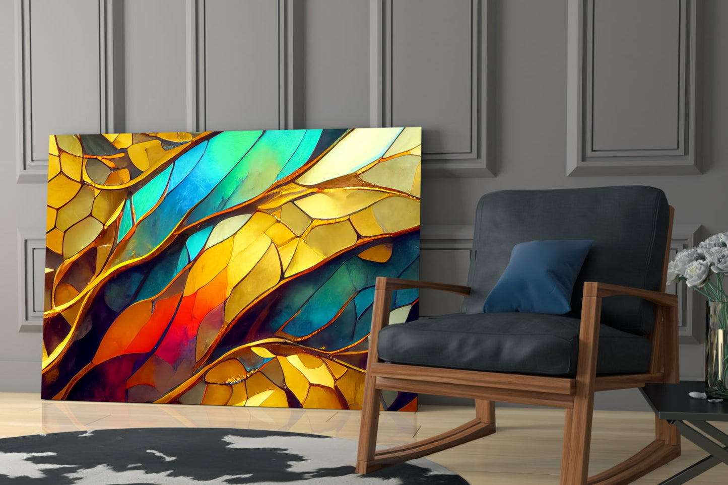 Abstract Art Glass Wall Art
